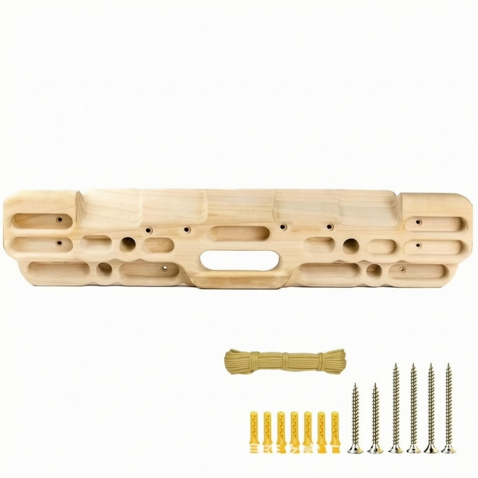 Home Gym Routine - Wall-Mountable Climbing Hangboard | Maple Wood,