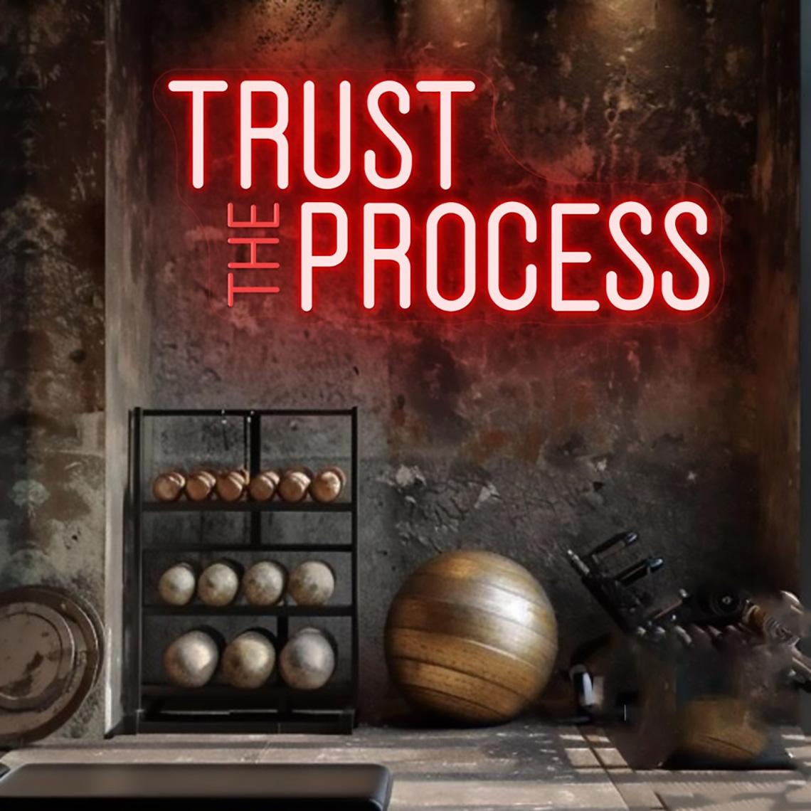 Trust The Process Neon Sign, C - đánh giá và giá Home Gym Neon Sign